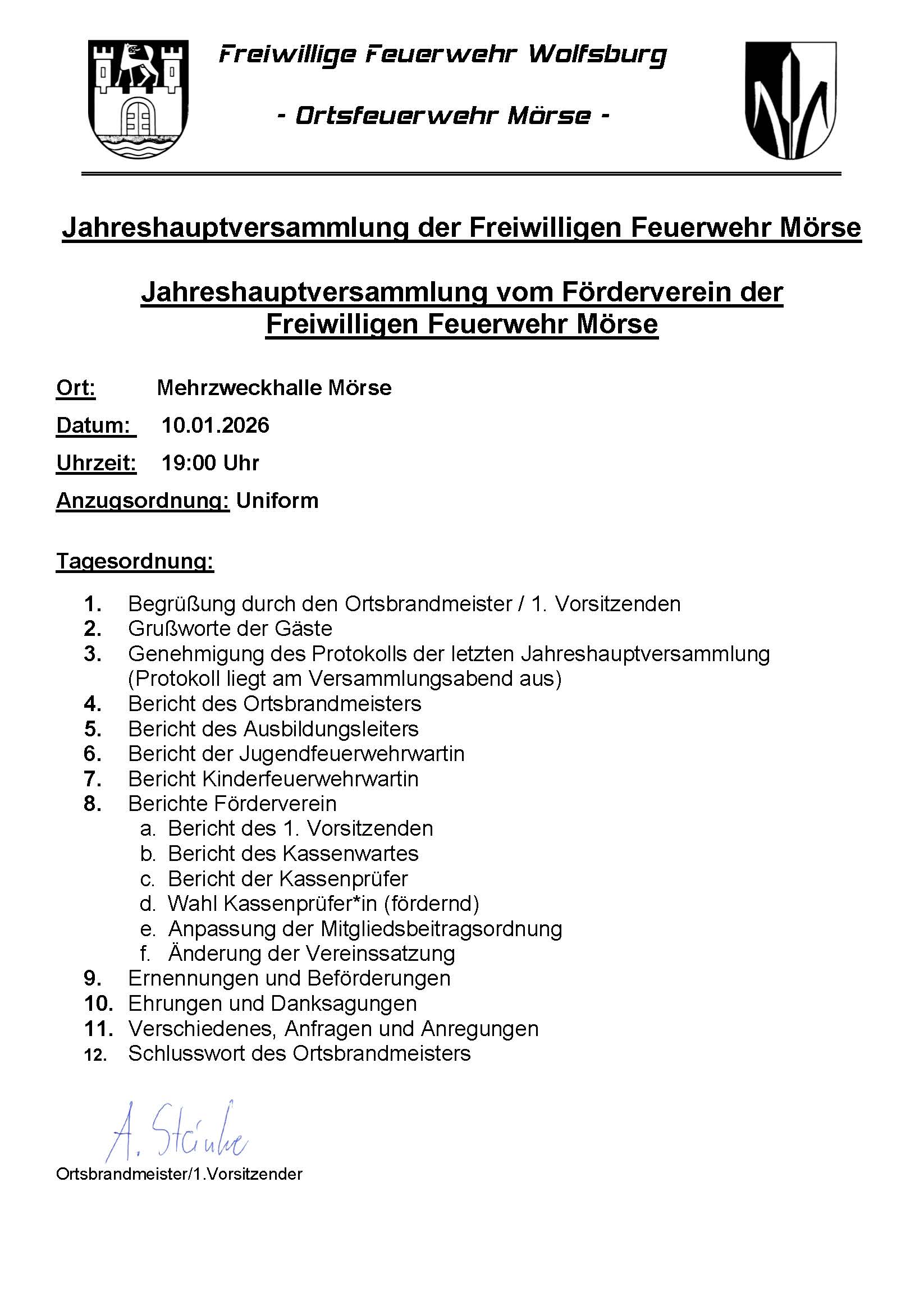 Jahreshauptversammlung